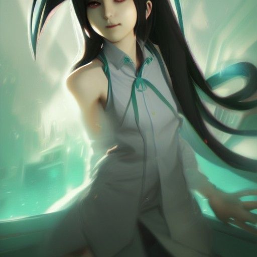 Sinister Hatsune Miku in Fantasy Style