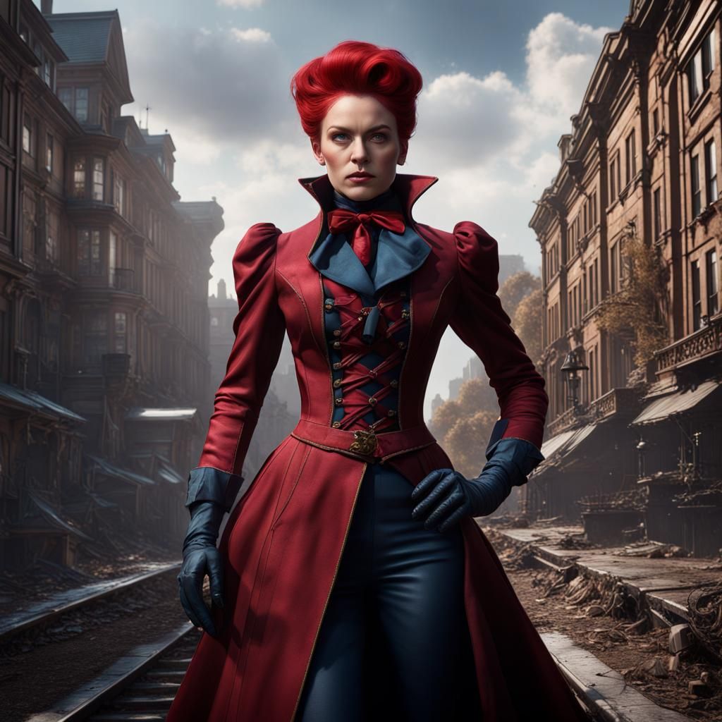 X-Men Rouge in Victorian Dress: Hyperrealistic Art