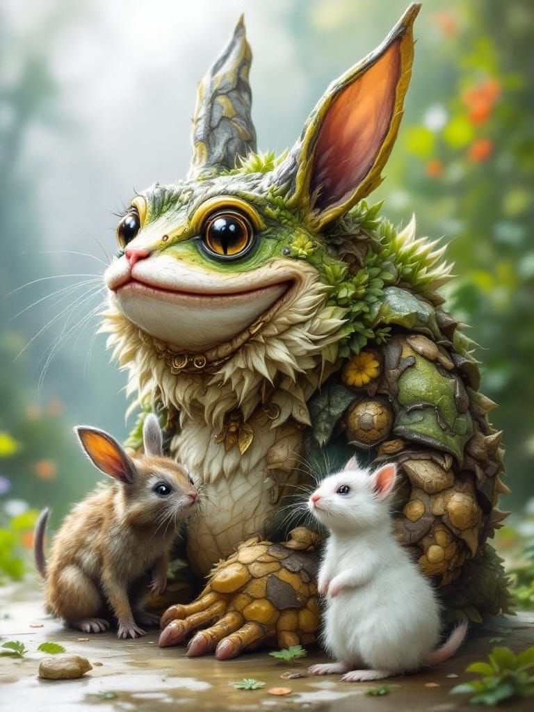 Hybrid Creature: Frog, Cat, Bunny, and More