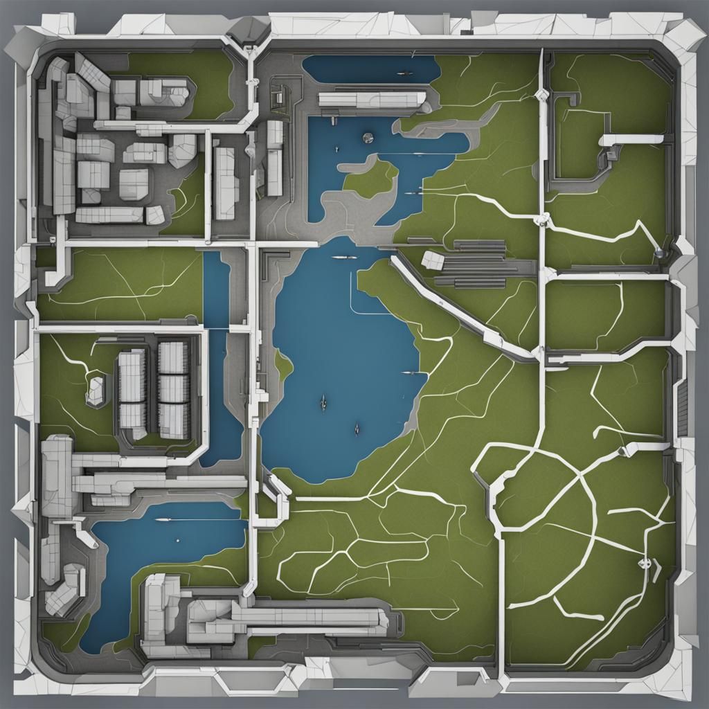 Futuristic Map Design with Modern Aesthetics