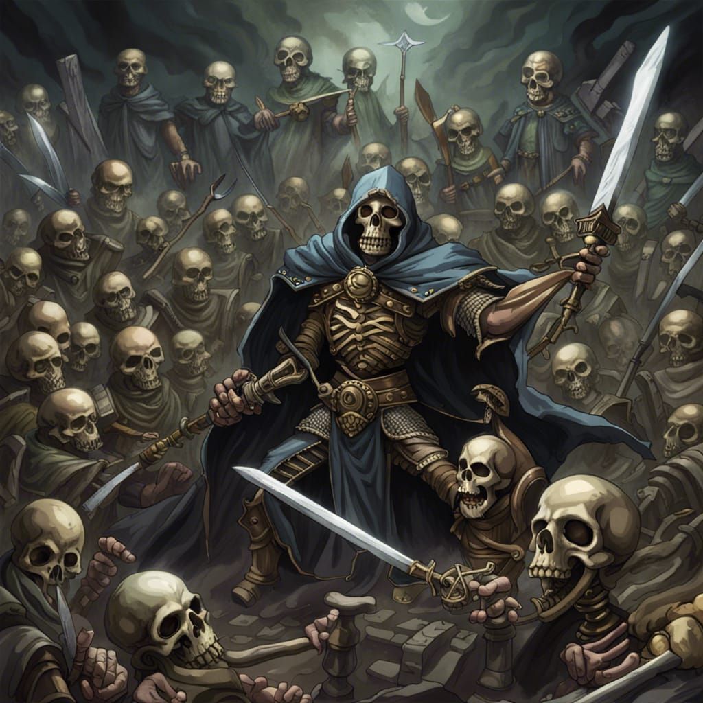 Wizard Battle Against Skeleton Army in Randar