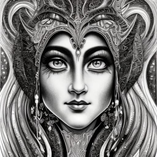 Eastern Dragon Stargazer in Art Deco Style