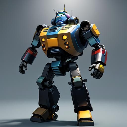 Transformer Rescue Bot in 3D Digital Art Style