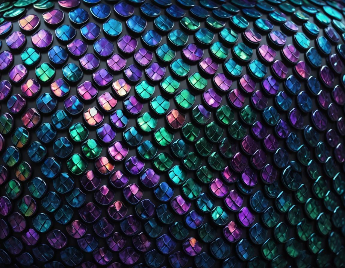 Shimmering Snake Scales in Surreal Macro Detail