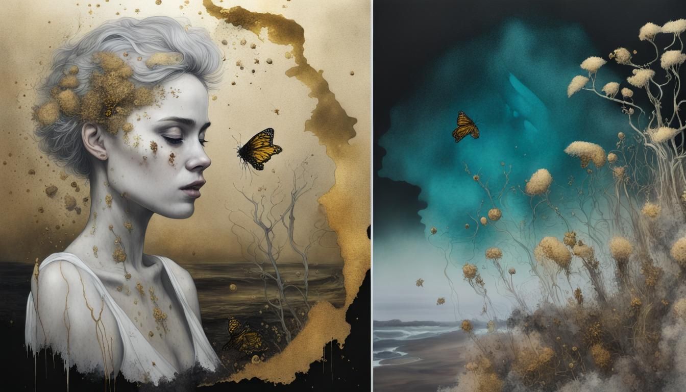 Surreal Still Life Portrait at Ocean Coastline