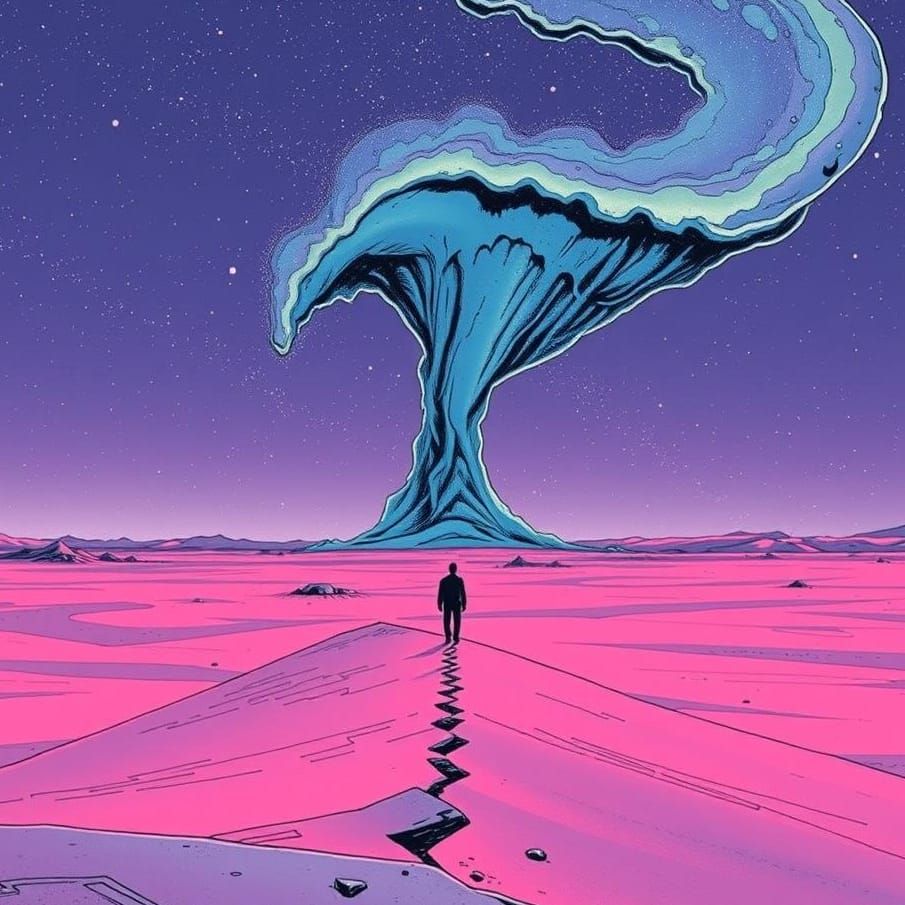 Ultraviolet Wasteland: A Minimalist Cosmic Storm