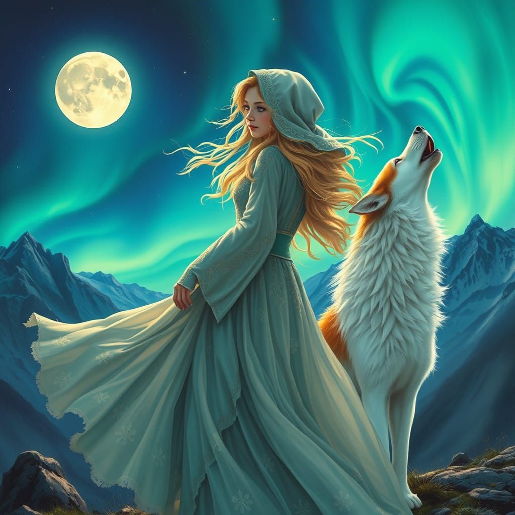 Nordic Goddess of the Aurora Borealis