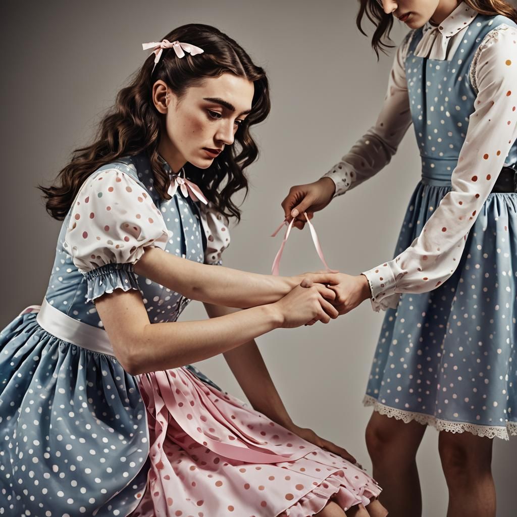 Surreal Portrait: Young Woman and Crossdressing Man