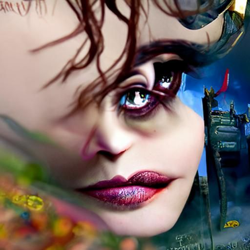 Helena Bonham Carter: Hyperrealistic Pop Art Portrait