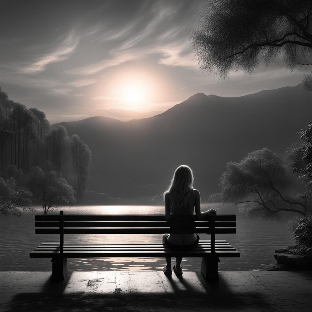 Girl on a Bench