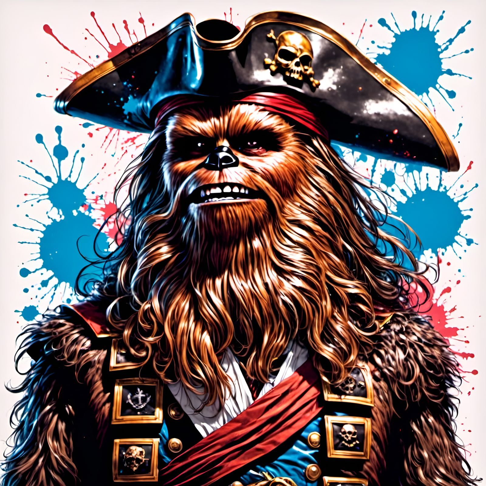 Chewbacca as Pirate Captain Portrait