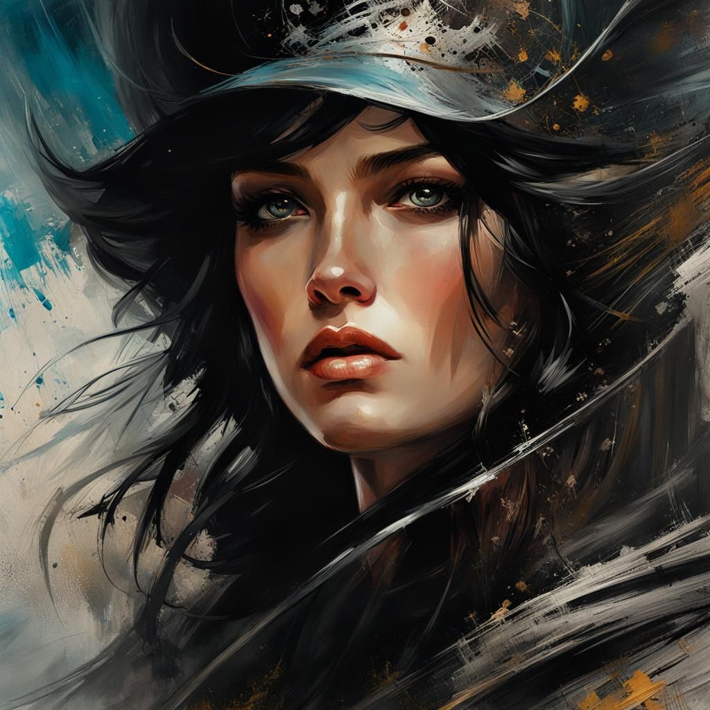 Dramatic Mistborn Portrait in Textured Speedpaint Style