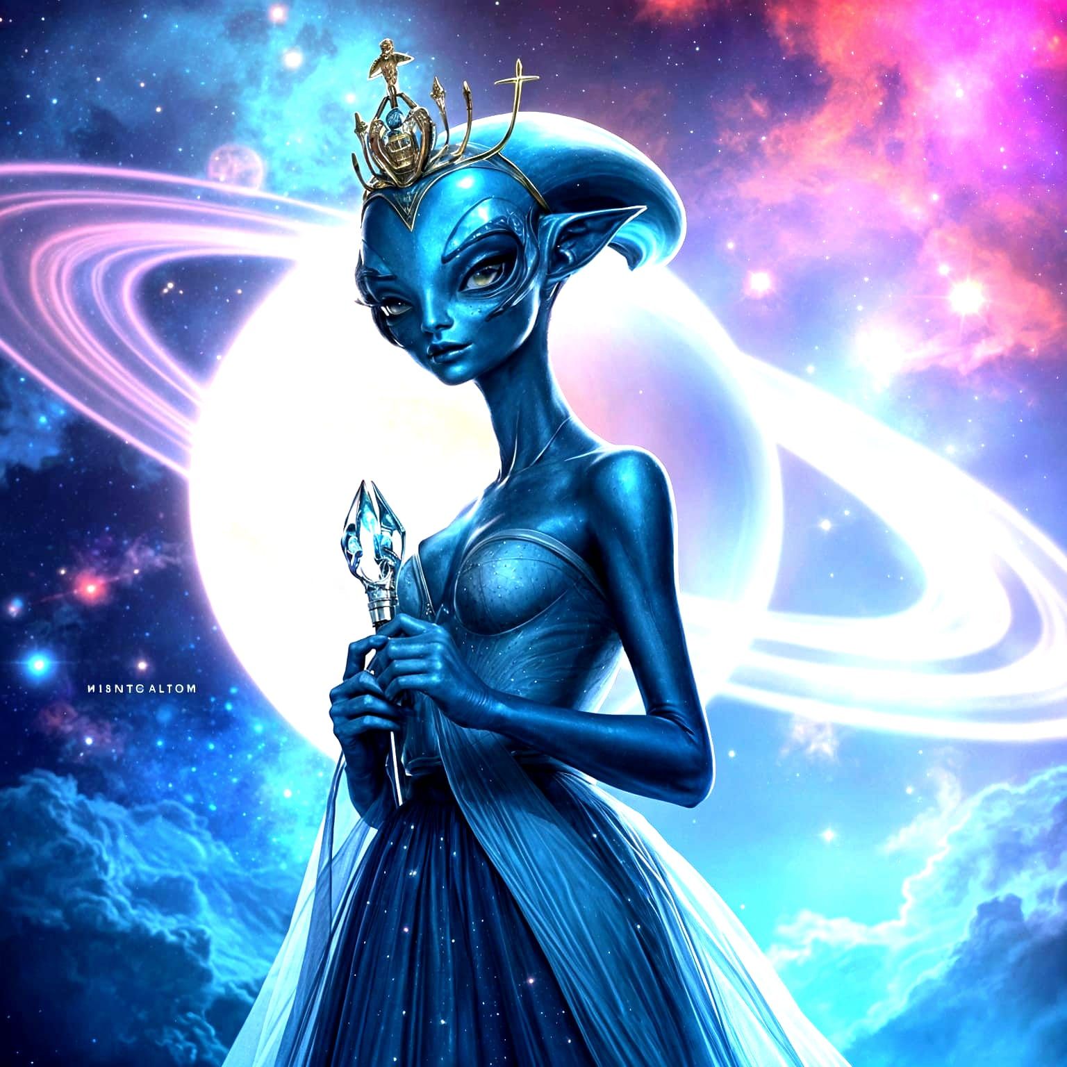 Alien Contestant at Interstellar Beauty Pageant