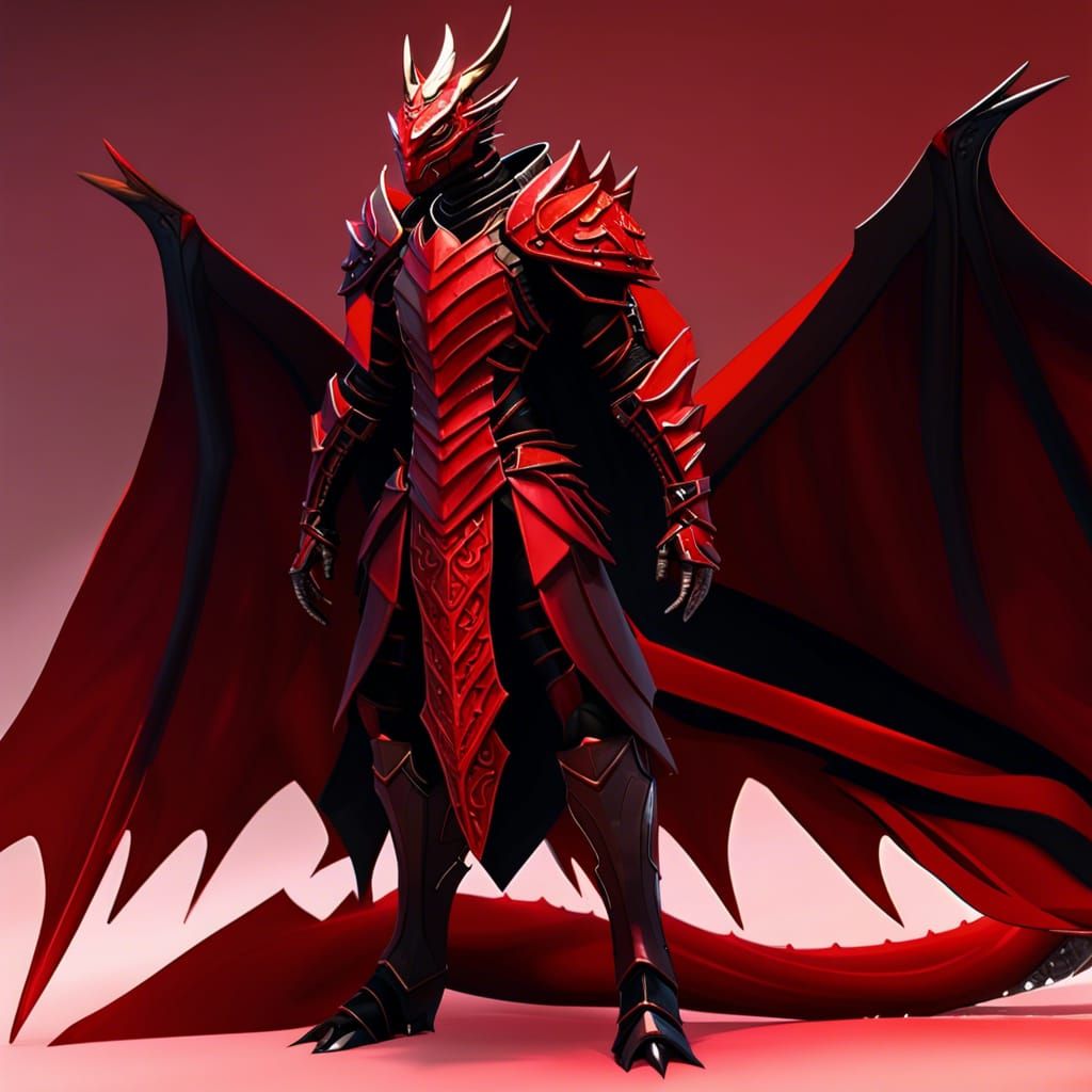 Dragonoid Dark Paladin with Longsword, Unreal Engine Render