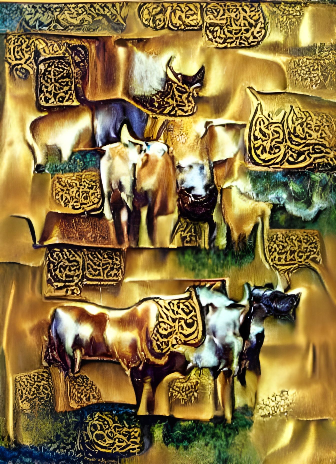 Golden Calf From Surah al Baqarah in Batik Style