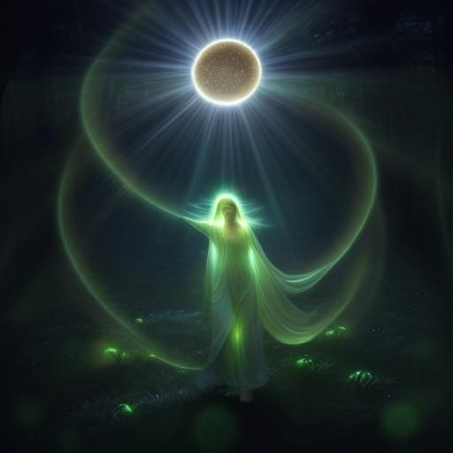 Bioluminescent Mystical Creatures in Divine Light