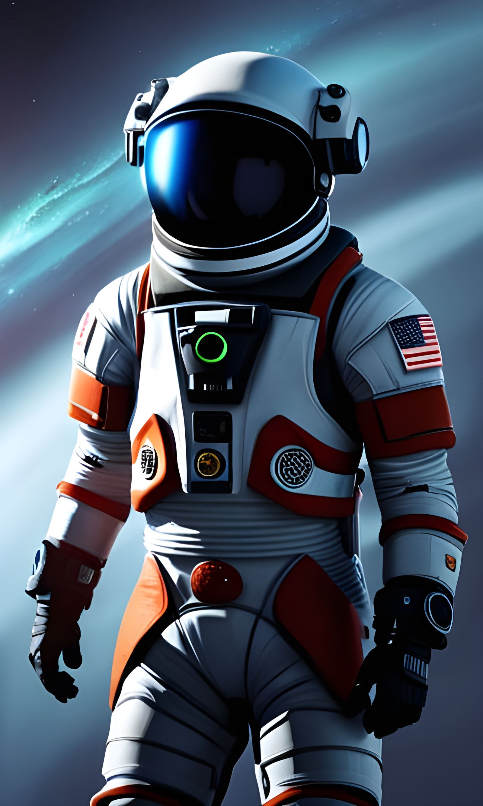 Astronaut on Mars with Vortex in Photorealistic Style