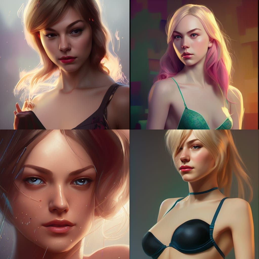 Gwen Stacy Portrait in Hyperdetailed Style