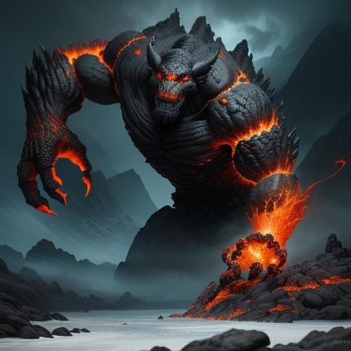 Tectonic Rumbler Summons Boulders in Epic Fantasy Art