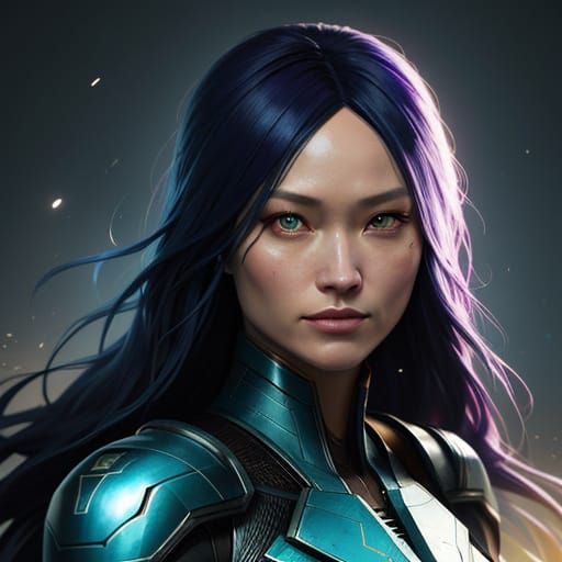 Pom Klementieff Portrait in Hyper-Realistic Digital Art