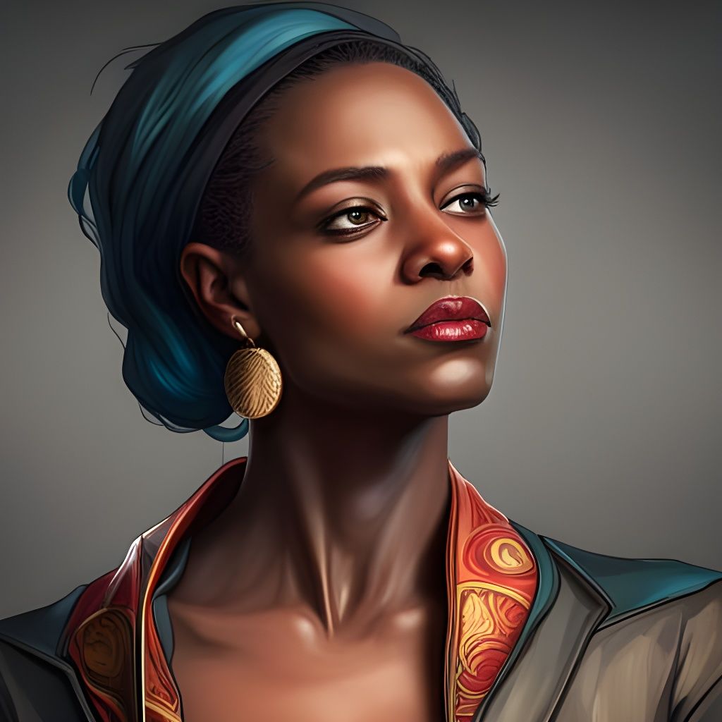 Hero of Capitalism Portrait in Art Nouveau Style