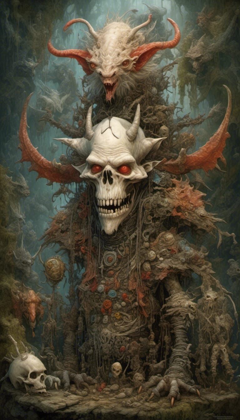 Albino Bush Devil: Psychedelic Fantasy Art