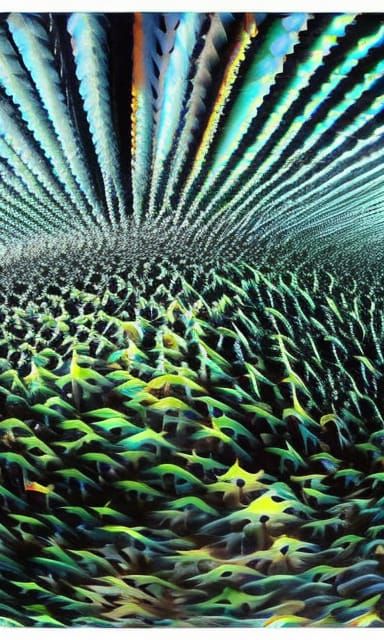 Underwater Armies with Glowing Eyes: Hyperrealistic