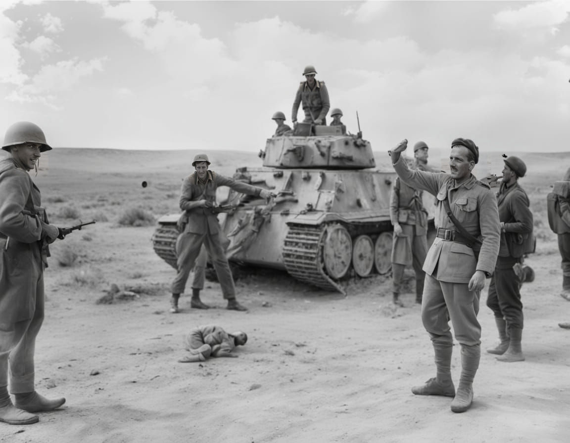 Afrika Korps Surrender in Libyan Desert, 1941