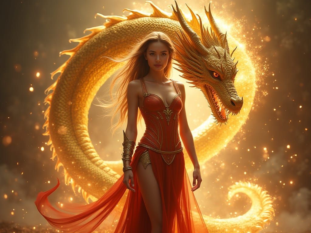 Woman with a Golden Dragon