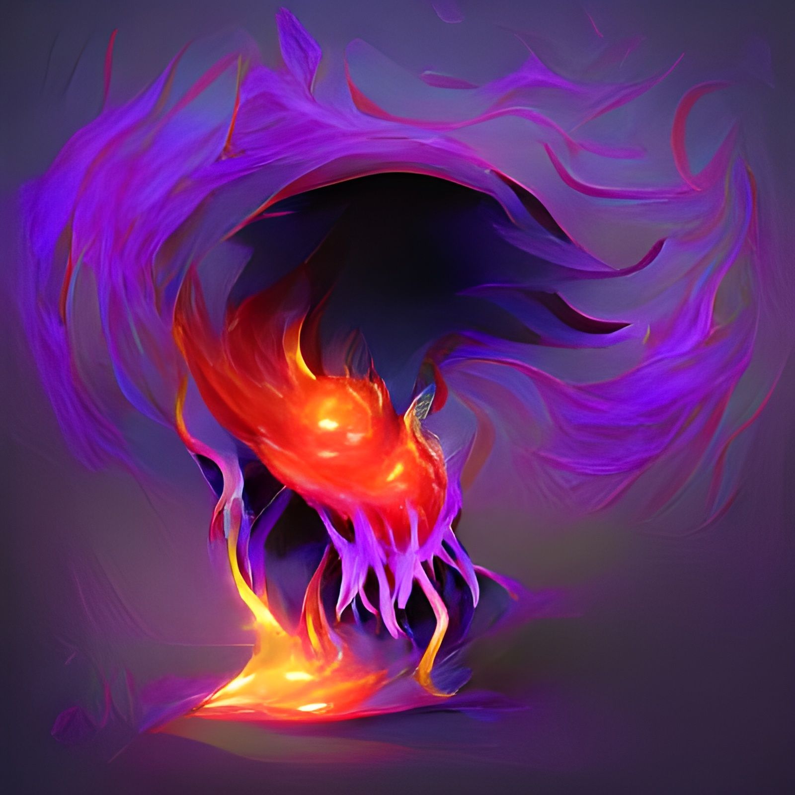 Flaming Void: AI Generated Image