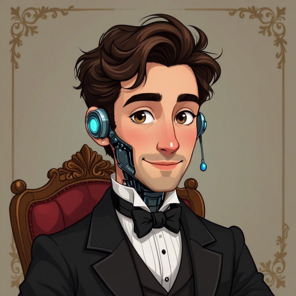 Victorian AI Assistant Vincent in Glorious Portrait
