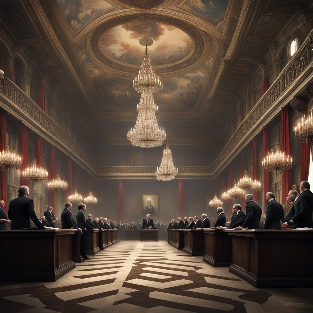 Intricate Geopolitical Landscape in Matte Painting