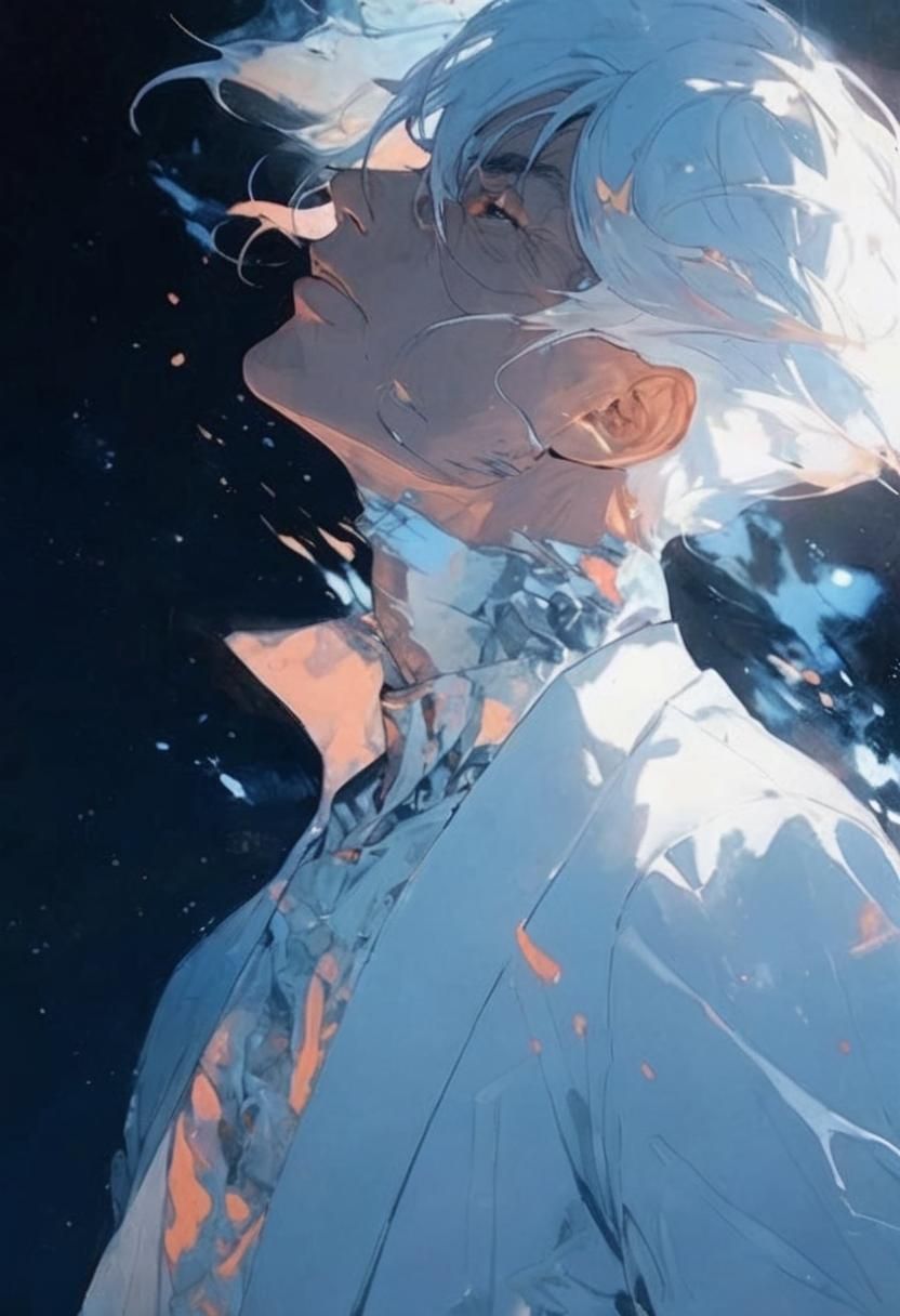 Silhouette of a Man with Void World Landscape