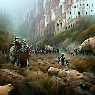 Steampunk Infantry Marches Through Epic Canyon