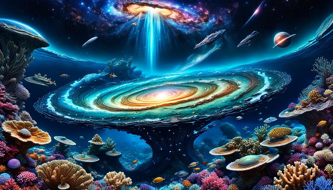 Andromeda Galaxy Merges with Earth's Oceans