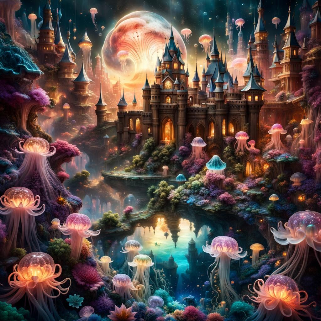 Dream World of Jellyfish (for @zombiejellyfish)