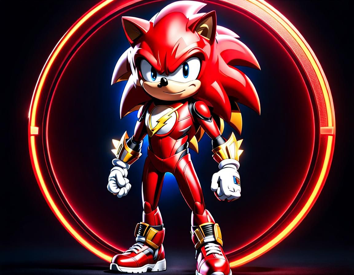 Sonic as The Flash: Speed Fusion Portrait