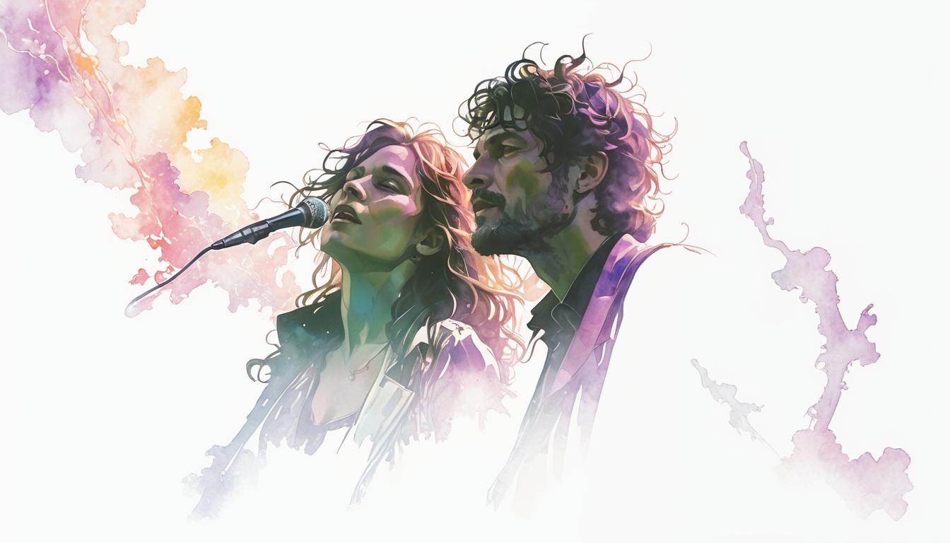 Psychedelic Blues Rock Band Portrait in Vibrant Colors