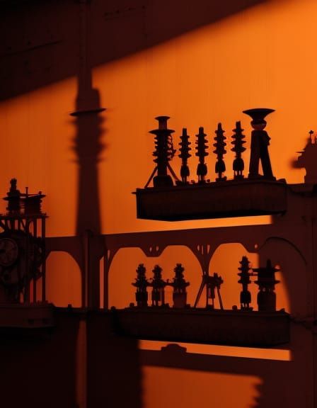 Steampunk Clockwork Shadows on a Wall