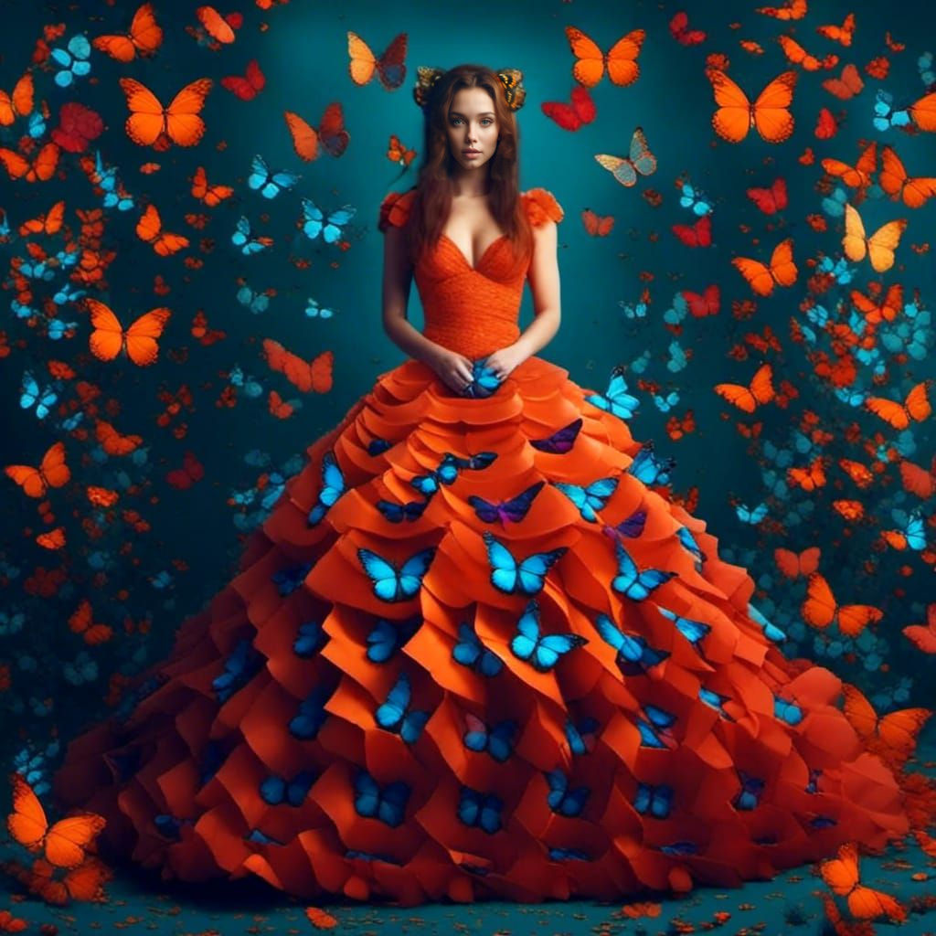 Stunning Digital Butterfly Portrait in Epic Cinematic Style