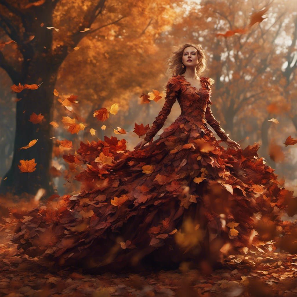 Autumn Leaf Dress: A Fantastical Dance