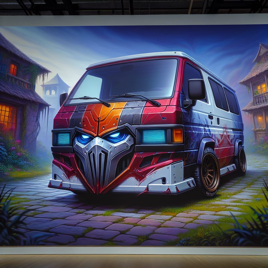 Custom MB-100 Van as Fantasy Concept Art