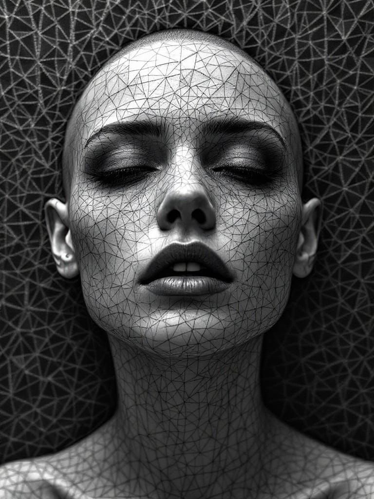 The Agony of Her Soul Caught in a Moment of Dramatic Pause as She Realises Something About a Vanishing Point Trompe L'oe...