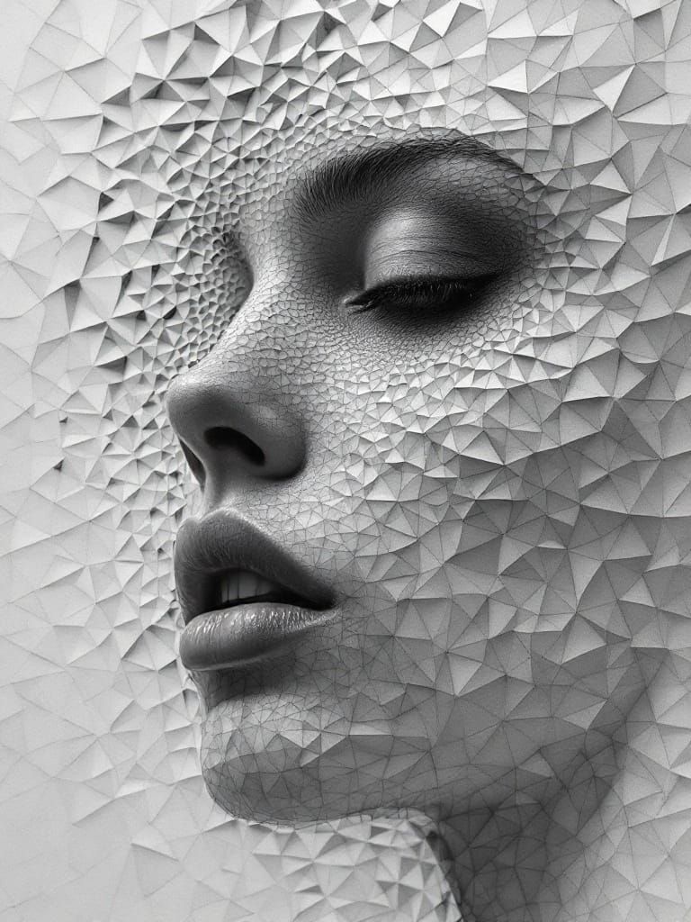 The Agony of Her Soul Caught in a Moment of Dramatic Pause as She Realises Something About a Vanishing Point Trompe L'oe...