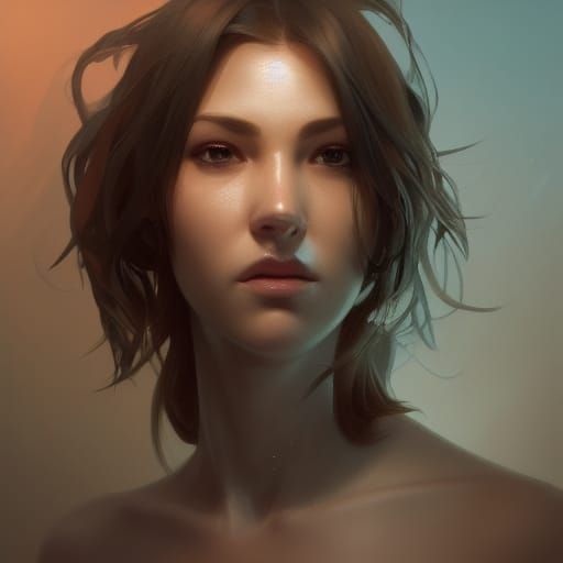 Hyperdetailed Portrait of a Lesbian Woman