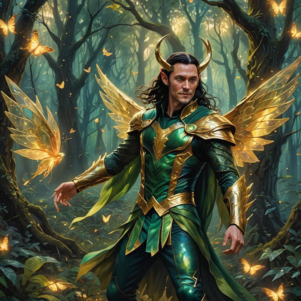Ra and Loki's Fairy Dance in Mystical Forest