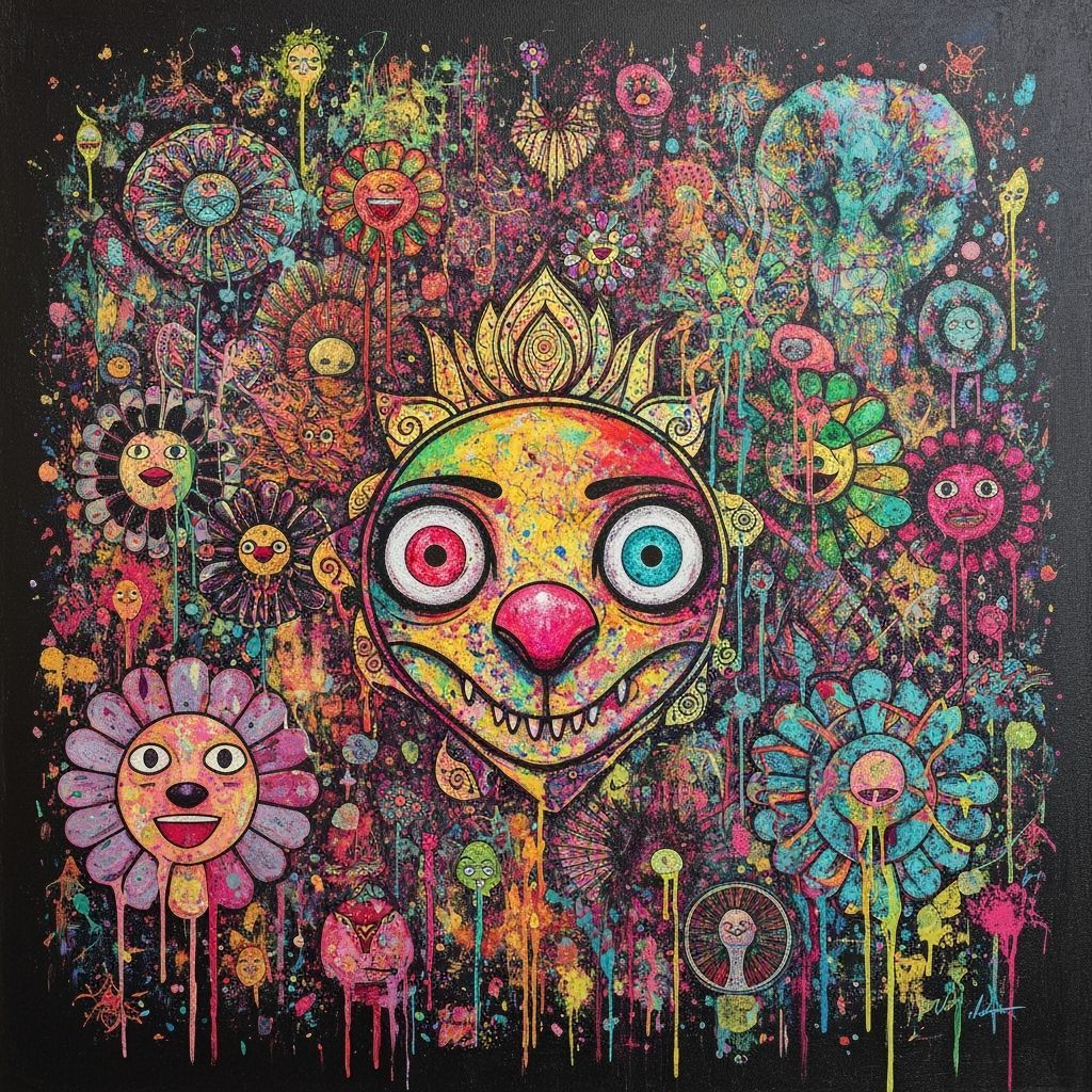 Vibrant Ornate Contemporary Art Masterpiece