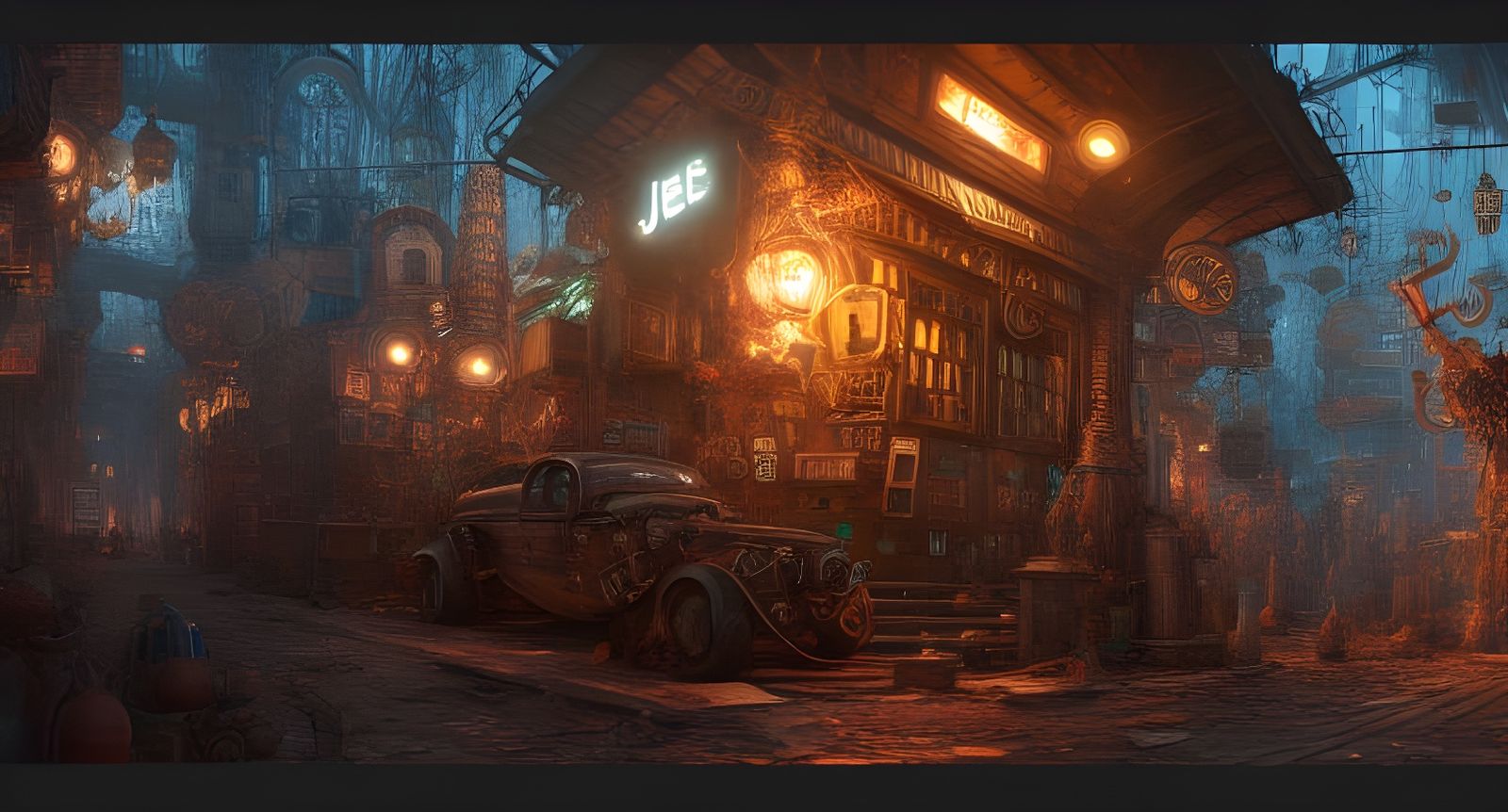 Man and Jar: Detailed Fantasy Concept Art