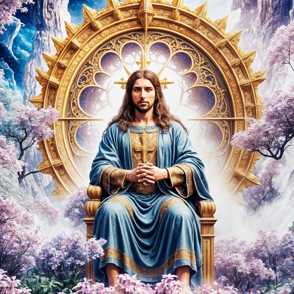 Psychedelic Christ: A Fantastical Matte Painting