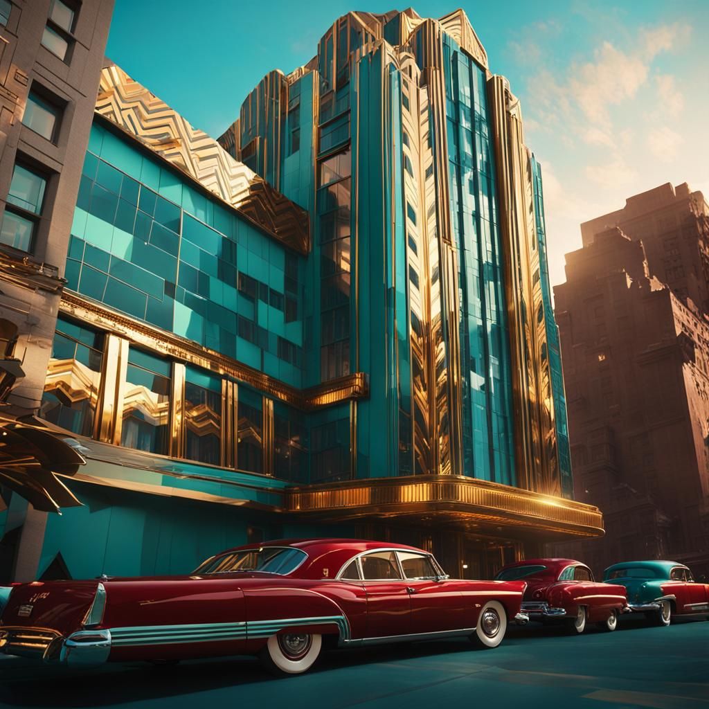 Art Deco Skyscraper Luxury Hotel in Radiant City